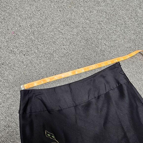 Fairycore Forestcore Artsy Forest Fairy Skirt Black Floral Ribbon Embellished 8 - Picture 4 of 12